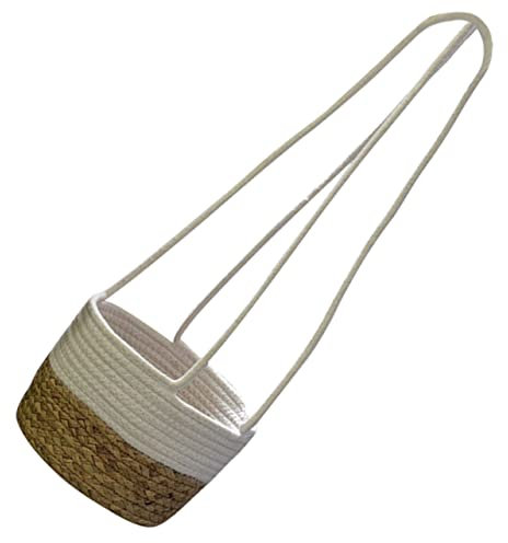 CIYODO Hänge körbe zusammenstellen Blumenkorb-Anhänger Makramee-Pflanzgefäß zum Aufhängen Hanging Basket einhängekorb Töpfe für Pflanzen hängender Pflanzer an der Wand Blumenampel