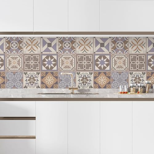 Lumalea 3617680326497 Adhesive Kitchen Splashback Tile Effect Matt 60 x 60 cm