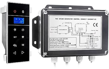 3KW Wandmontierte Mini-Dampfsaunamaschine, Dusch-Dampfbad-Zubehör-Kits mit Bluetooth-Telefon-Sauna-Controller-LCD-Display(VS-9007B-3KW-BP)