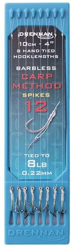 Drennan 4 Carp Method Spike Hook Plates Fishing Rigs Priced Per Pack Of 8 Rigs Choose Size Required