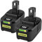 2X 8.0Ah/8000mAh Ersatzakku für Ryobi Akku 18V P108 Kompatibel mit Ryobi Akku 18V Elektrowerkzeug RB18L50 RB18L40 RB18L25 P102 P103 P104 P105 P107 (2Stück 8.0Ah)