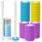 32PCS Disposable Toilet Cleaning System With Pre Loaded Cleaning Heads,Toilet Cleaning System Quick-Replace Scrub Pads For Deep Cleaning No Cross-Contamination,Easy Disposal.(Lavender16+Lemon8+Ocean8)