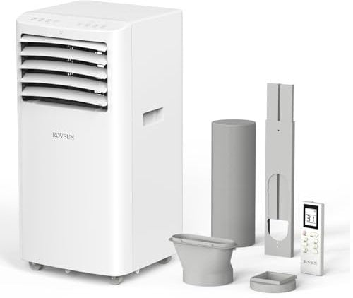 Bonnlo 12000BTU Portable Air Conditioner, 5-in-1 Air Conditioning Unit, Heater 8500BTU, Dehumidifier, Sleep Mode, Fan with 2 Speeds - Remote Control and Digital Display, 24H Timer,Window Kit, for home