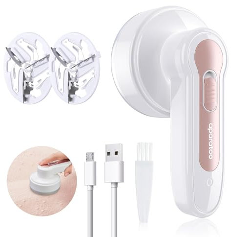 Levapelucchi Elettrico, Leva Pelucchi Elettronico con 3 Lame, Ricaricabile USB Portatile Togli Pelucchi Rimuovi Elimina pelucchi per Abbigliamento Maglioni di Lana, Cashmere Lenzuola di Cotone
