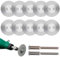 Cutting Discs, 10 Pcs 40mm Diamond Cutting Discs With 2 Mandrels Angle Grinder Blades Rotary Tool Accessories Metal Glass Tile Cutting Disc For Wood Metal Ceramics Porcelain Glass Tile