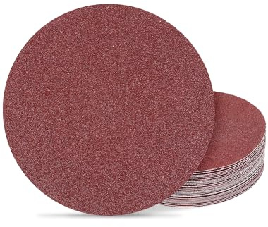 150mm Sanding Discs 80 Grit, 6 Inch Sandpaper Hook and Loop Disc Sanding Pads for Random Orbital Sander(25pcs)