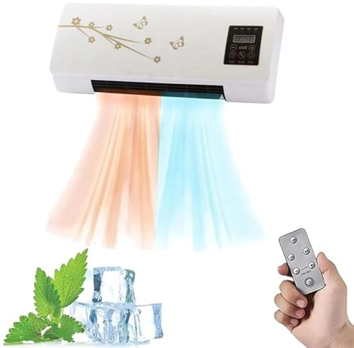 Glenmi Climatiseur sans conduit, Ventilation/Chauffage naturel rapide, Petit climatiseur portable 2000 W, Climatiseur mural for chambre et salon(B)