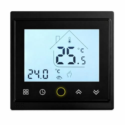AC603H WLAN Smart Thermostat CALORIQUE - für elektrische Fußbodenheizung, programmierbar, 16A, App-Steuerung, kompatibel mit Alexa & Google Assistant, Tuya