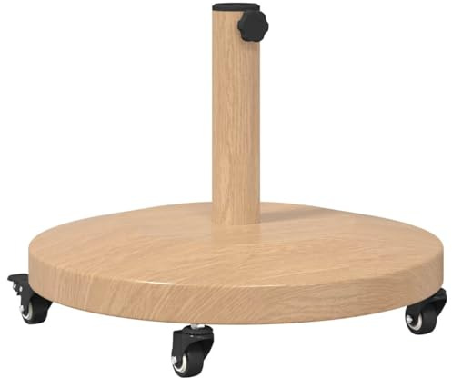 Solivagant Pied de Parasol Bois Clair 48 x 48 x 32 cm,(26.7 KG)