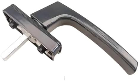 AQCDPJYU Poignée de fenêtre inclinable et tournante en métal, coulissante interne, rotative, en PVC, blanc/gris foncé(Dark Grey)