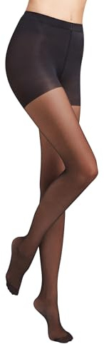 Wolford Individual 10 Control Top Tights For Women Sheer Support Pantyhose Waist Sculpting Cotton Gusset Soft Waistband