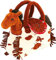 Legler 2021073 4128 Pony in der Tasche, Braun