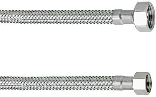 Cornat Flexibler Verbindungsschlauch - 500 mm Länge - 1/2 Zoll IG, 1/2 Zoll IG - Hochwertige Edelstahl-Umflechtung / Anschlussschlauch für Wasserhahn / Armaturenschlauch / Flexschlauch / T317323270