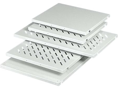 Rittal DK 7184.035 Rack Shelf – Rack Accessory (Rack Shelf, Grey, Steel, 671 mm, 400 mm, 29 mm)