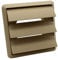 Kair Beige Gravity Grille 155mm External Dimension Ducting Air Vent with 100mm - 4 inch Round Rear Spigot and Not-Return Shutters