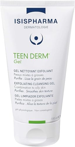ISISPHARMA - TEEN DERM GEL - Anti-Imperfektionen Peeling-Reinigungsgel - Salicylsäure und natürliche Peelingkügelchen für Mischhaut bis fettige Haut - Frankreich