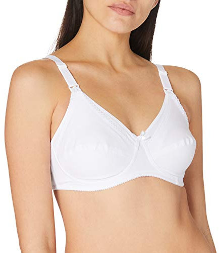 Susa Damen BH mit Stillfunktion (Ohne Bügel) 9794, Gr. 80E, Weiß (003)
