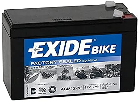 Exide AGM12-7F AGM-Ready Motorrad Starter-Batterie 12V 7Ah 85A