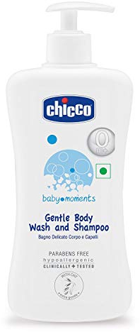 Chicco Baby Moments Sanftes Duschgel und Shampoo, 500 ml