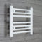 companyblue 500mm wide x 400mm high Heated Towel Rail Straight Flat White Bathroom Warmer Radiator Rack Central Heating