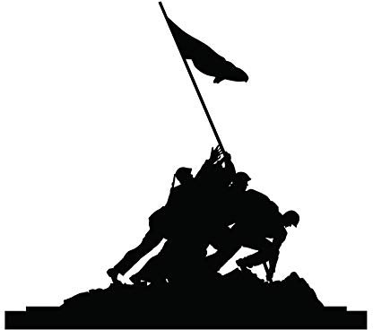 decorsfuk.co Iwo Jima Soldati alzare la Bandiera MacBook Sticker – Adesivi per MacBook – Adesivi in Vinile Nero/Best/Disney Adesivi