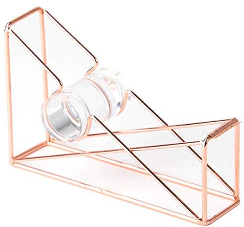 Pot à crayon en fil métallique Distributeur de papier collant cuivré