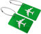 sourcing map 2pcs Étiquette Bagage Étiquette Valise Sac à Dos Porte-adresse étiquette ID nom Voyage Aluminium vert