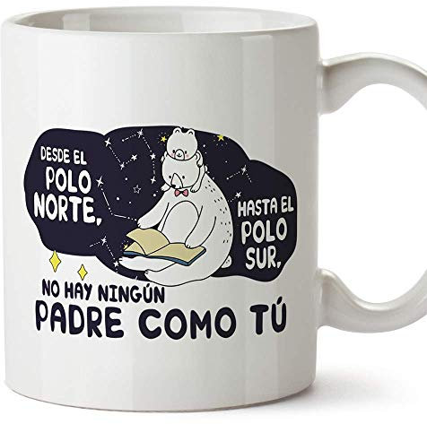 MUGFFINS Taza Papá (Desde el polo norte al polo sur) - Regalos Originales y Divertidos para el Día del Padre