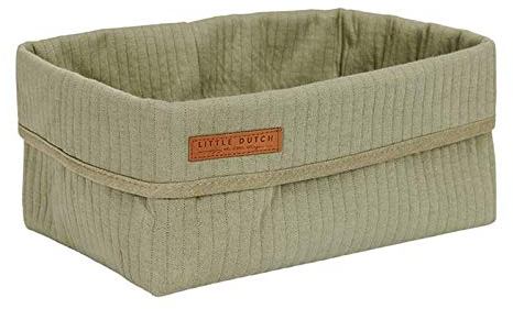 Little Dutch TE30530111 Wickeltischkörbchen groß - Pure olive (25x15x15 cm)