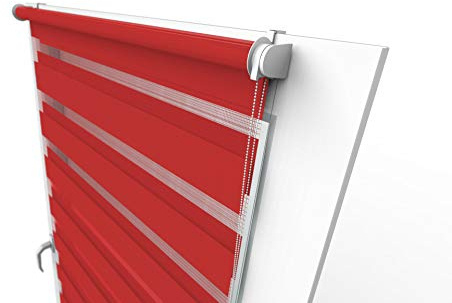 Aloha Doppelrollo Klemmfix Rot / 55x150cm / Breite x Höhe