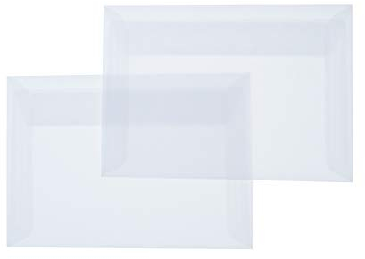 Paper24 Briefumschläge DIN C6 114x162 mm mit Haftklebung Transparent 100 Stück