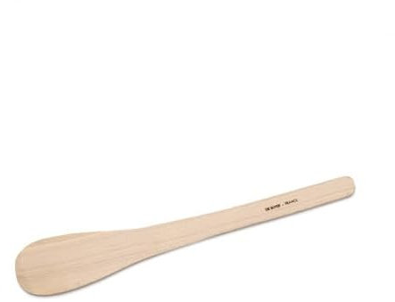 De Buyer Round Beech Wood Spatula 30 cm