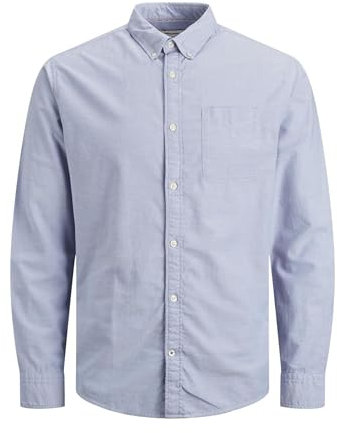 JACK & JONES Mens Oxford Shirt Cashmere Blue L