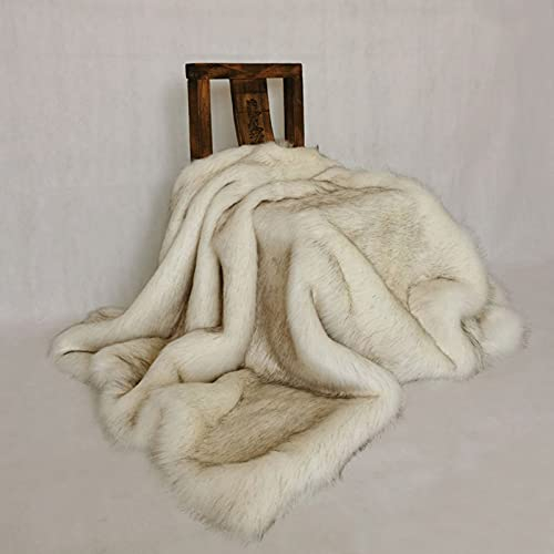 Kuscheldecken 220×150cm Kunstpelzdecken Fake Fuchspelz Felldecke Flauschige Webpelzdecke Plüsch Fellimitat Decke Haus Dekoration Wohndecke Pflegeleicht Flanell Fleecedecke ​für Bett Sofa-220×150cm