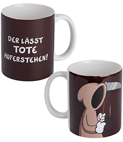 United Labels Ralph Ruthe Tasse 320 ml, Der lässt Tote auferstehen!, Schwarz, Kaffeebecher aus Keramik, Kaffeetasse