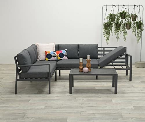 Garden Impressions Aluminium Lounge Lexinton Links, Liegefunktion und Wasserabweisende Kissen