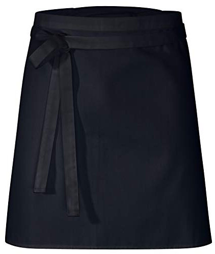 DESERMO 10er Set Premium Schürze 50x80cm (LxB) | Hochwertige Kochschürze-Damen-Herren aus Baumwollmischung | Bequeme Kellnerschürze schützt beim Kochen, Backen | Stoffgewicht 220g/m² (Schwarz)