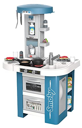 Smoby - Cuisine Tech Edition - 35 Accessoires - Effets Sonores et Lumineux - Jouet d'Imitation pour Enfant - Surface de Jeu à 360° - A Partir de 3 Ans - Fabrication Française