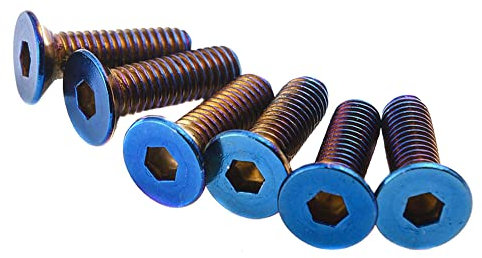 BYNYXI Lenkrad Schraube Edelstahl, 6 Stück M5x20mm Senkkopfschrauben Bolts Flach Sechskant Racing Lenkrad Linsenkopfschrauben Schraubensatz mit Schraubenschlüssel