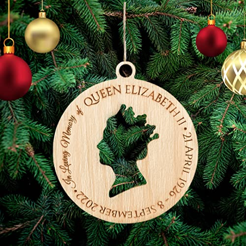 Queen Elizabeth Weihnachtsbaumschmuck Weihnachtsdeko Ornament Weihnachtsdeko aus Holz Weihnachtsbaum Deko Weihnachtsdekoration Ornament Christbaumschmuck