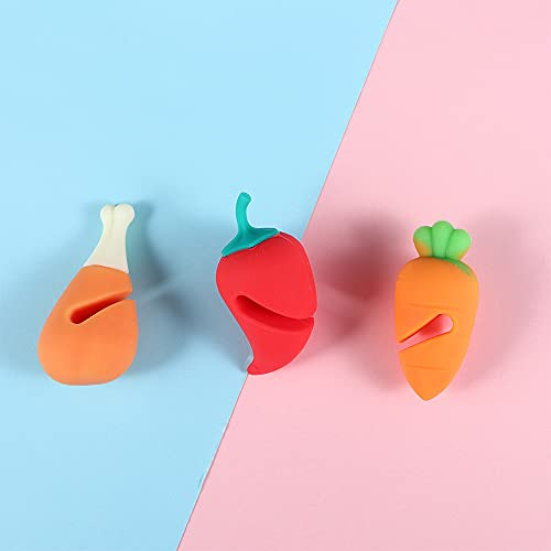 Spill Proof Lid Lifters Carrot Shape Silicone Lid Lifters for Soup Pot Kitchen Gadget Tools Cooking Helper(3PCS)