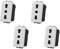 Prese bivalenti 10/16 ampere 1 o 4 pezzi kit compatibili con bTicino Living International Matix e Vimar Plana (Compatibile con Bticino Living International, Bianco, 4)