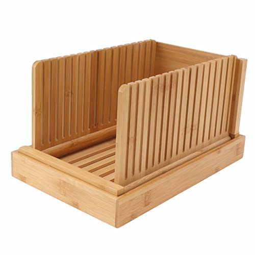 Brotschneidemaschine aus Bambus, Faltbar, Schneidegestell, Toastschneidemaschine, Brotschale, Schneidemaschine, Küche, Diy, Backen, Gebäckwerkzeuge