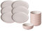 Ritzenhoff & Breker Jasper Frühstücks-Set für 6 Personen, Rosa, Müslischale ø 14 cm, Frühstücksteller ø 19 cm, Geschirr mit Soft-Touch-Haptik & farbiger Matt-Glasur