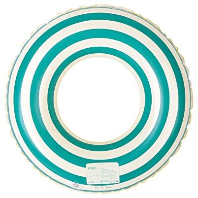 Gukasxi Aufblasbarer Schwimmring, Vintage Gestreifter Schwimmring, Dicker Aufblasbarer Pool Schwimmer, Schwimmring, Sommer Strand Pool Schwimmringe Für Kinder Und Erwachsene (Grün, Erwachsene)