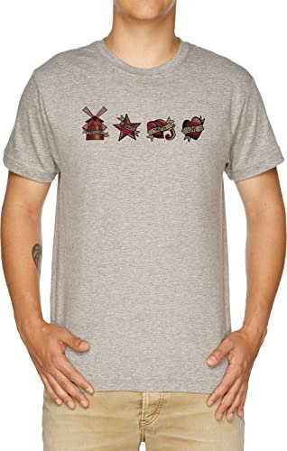Freedom Beauty Truth Love Moulin Rouge Herren T-Shirt Grau