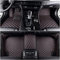 Auto FußMatten FüR Fo-rd Galaxy 2017-2022(LHD), Leder VollstäNdige Abdeckung Anti Rutsch Wasserdicht Tragen Floor Mats,Black-red