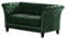S-Style Möbel Noah Sofa 2-Sitzer Chesterfield-Sofa für Wohnzimmer Lounge Couch mit Holzfüßen Möbel Freistehende Polster Sofas & Couches Couchgarnitur Flaschengrün 175 x 82 x 75 cm
