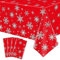 4 Pack Weihnachten Tischtuch Weihnachten Schneeflocke Tischtuch Weiße Schneeflocken-Tischdecke Winter Wonderland Tischdecken Weihnachten Tischdekorationen Weihnachten Party Supplies 86 x 51 Zoll