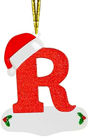 Alphabet-Weihnachtsornamente 26 personalisierte Alphabet-Ornamente Weihnachtspersonalisierte Wohnkultur Haken Für Schaukeln
